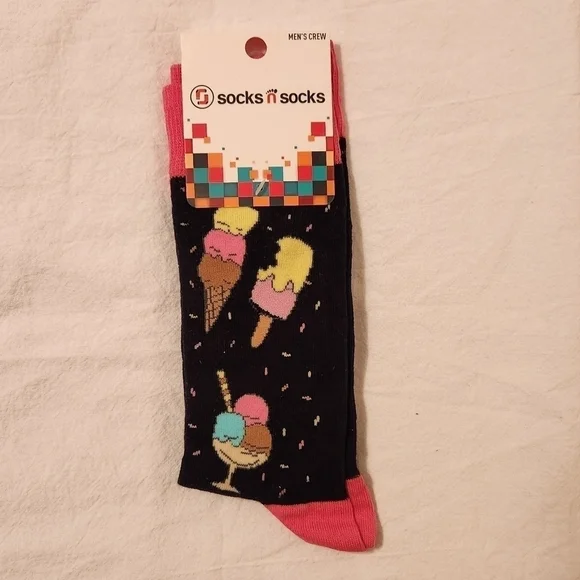 Socks N Socks Ice Cream Cone Sundae Socks - Picture 1 of 5